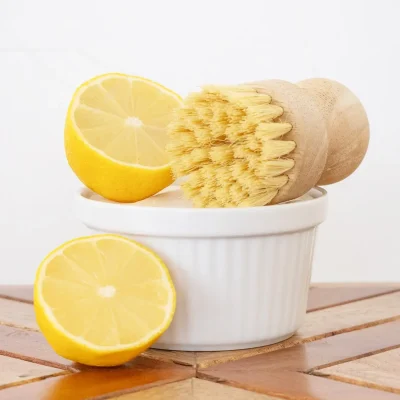 dish soap set with bamboo brush by cow friend soap